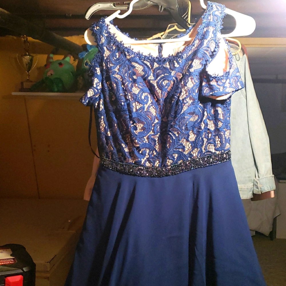 Blue evening dress